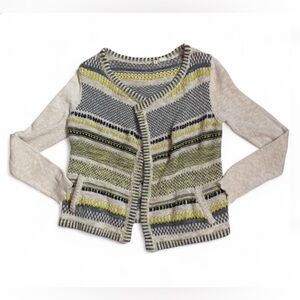 Anthropologie Moth Chaux Metallic Knit Cardigan Sweater - Medium